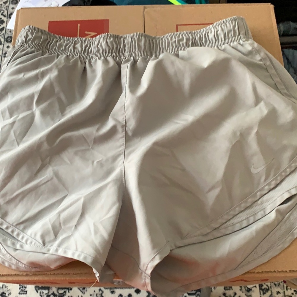 Gray Nike running shorts